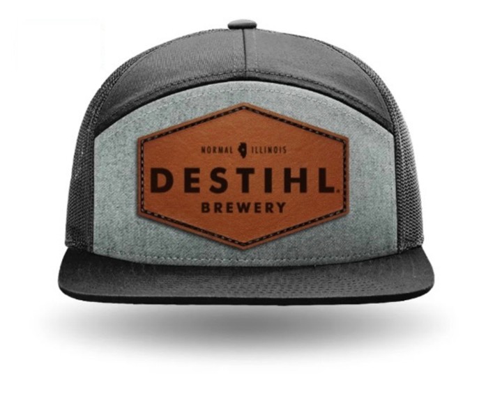 Hat, 7-Panel, Trucker-Style (Heather Grey & Black)