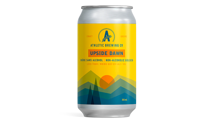 Athletic Brewing "Upside Dawn" Non-Alcoholic Golden Ale, 12oz can (less than 0.5% ABV)