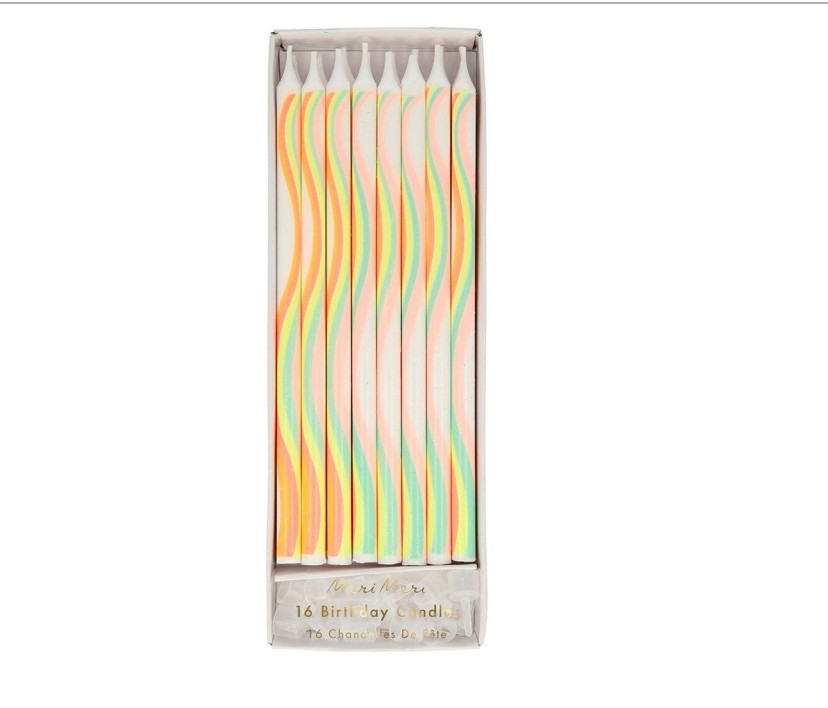 Meri Meri Rainbow Pattern Candles