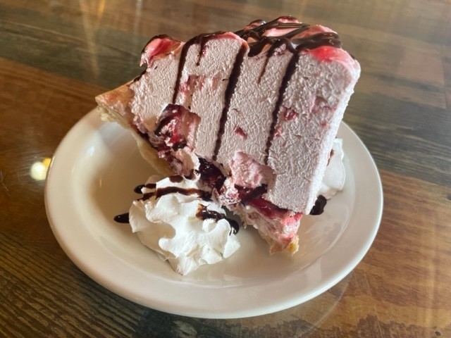 Choc-Dipped Cherry Cream Slice