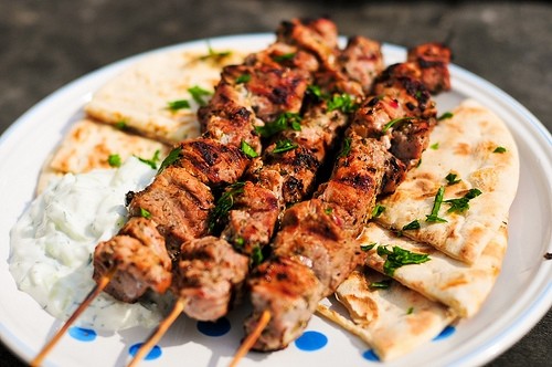 Souvlaki with Tzatziki & Pita