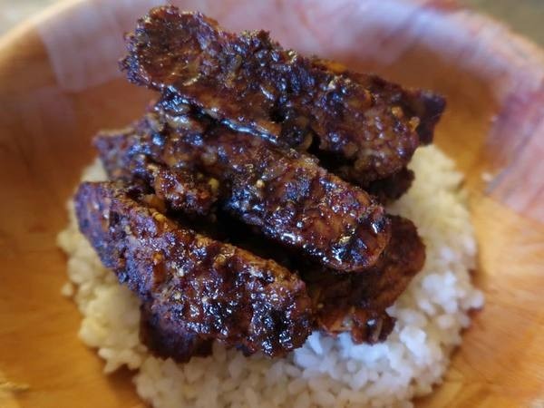 Sticky Pork Ribs with Cilantro-Lime Rice