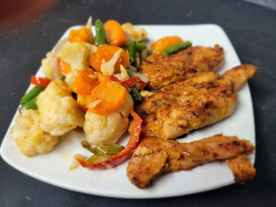 Grilled Chicken Tenders with Veggies
