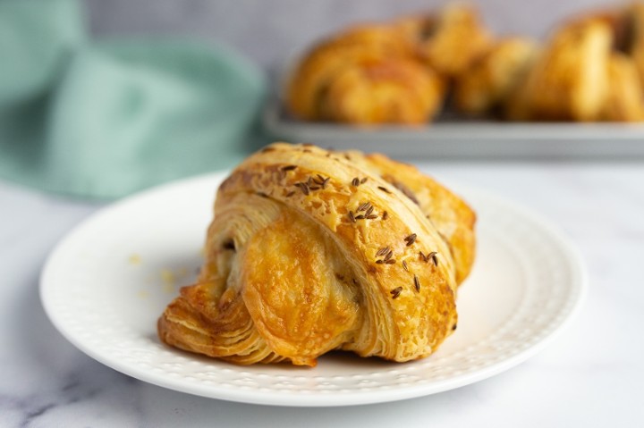 corned beef + cheddar croissant