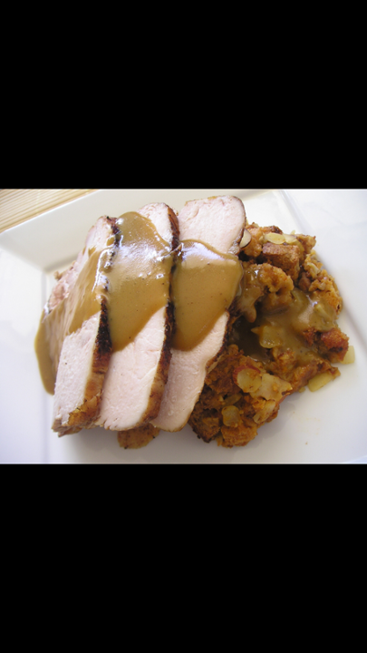 Sliced Turkey With Stuffing & Gravy