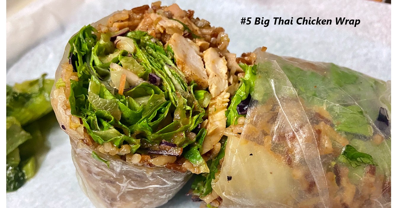 #5 Big  Thai Chicken Wrap **CONTAINS PEANUTS"*