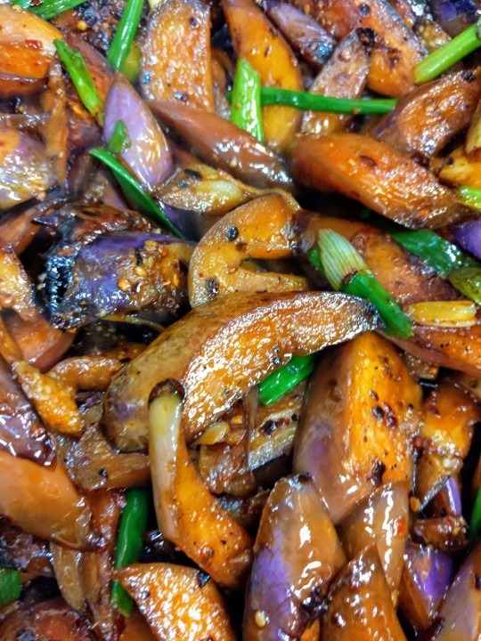 Side Spicy Eggplant (Vegan)