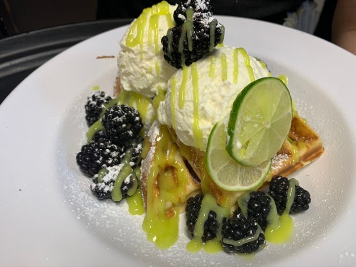 Blackberry Lime Curd Waffle