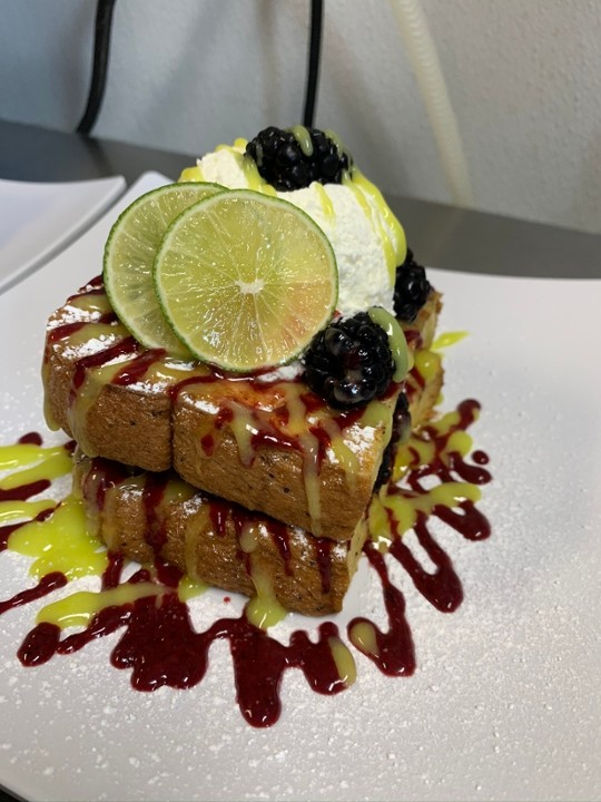 Blackberry Lime Curd French Toast