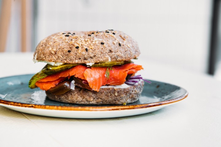 Cured Salmon Bagel