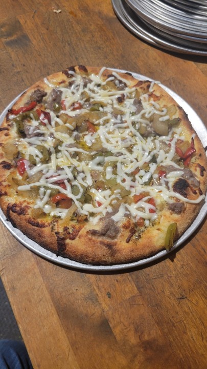 The Philly..(Philly cheese steak Pizza)