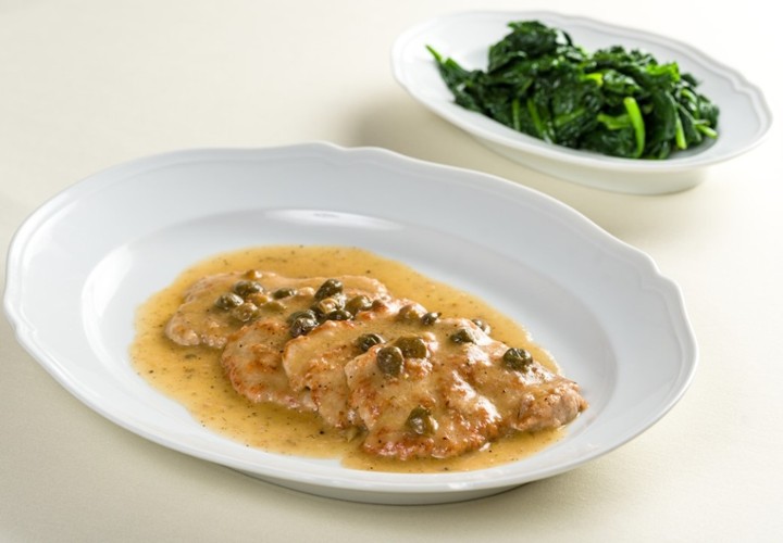 Veal Scaloppine with Spinach