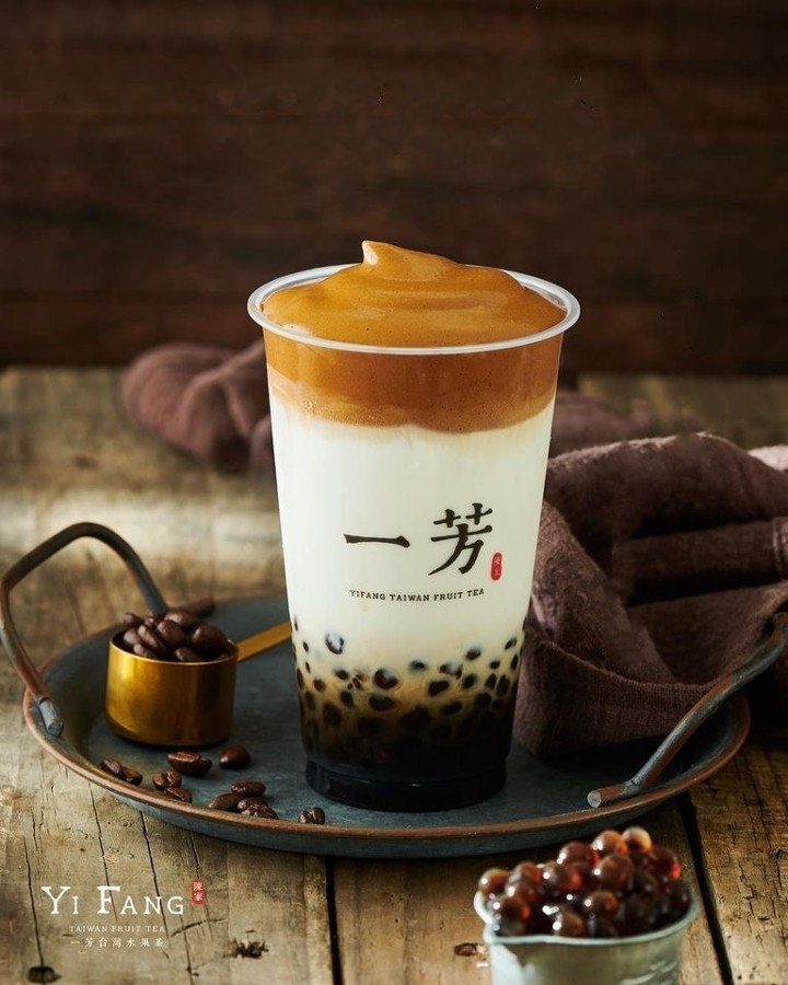 Coffee Mousse with Brown Sugar Pearl Latte 咖啡慕斯黑糖粉圓鮮奶