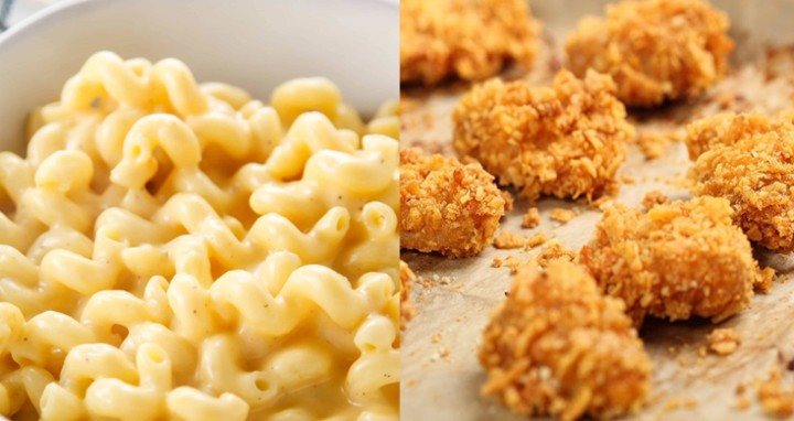 Nuggets with Mac n Cheese