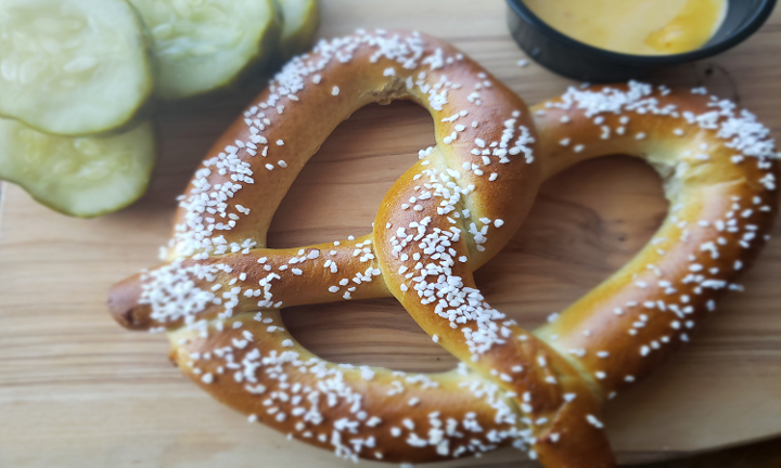 Pretzel with Beer Queso