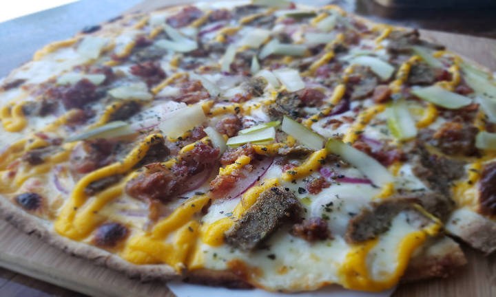 Bacon Cheesey Burger Pizza