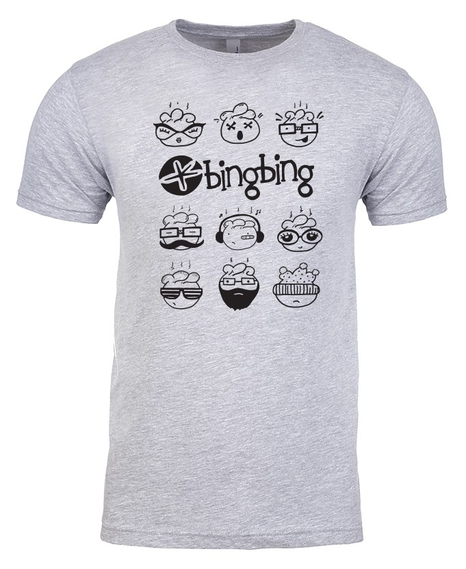 Bing Bing Dim Sum Gray Unisex Adult T-Shirt