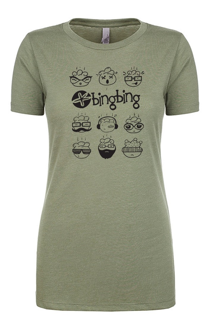 Bing Bing Dim Sum Olive Womens Adult T-Shirt