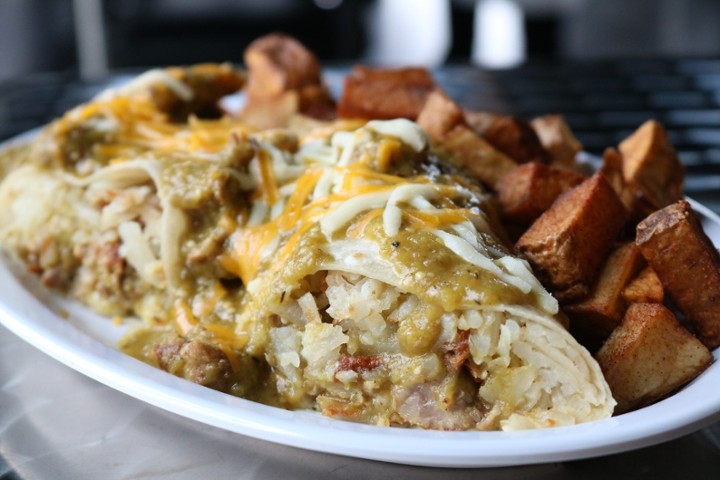 Claudia's Pork Chile Verde Burrito