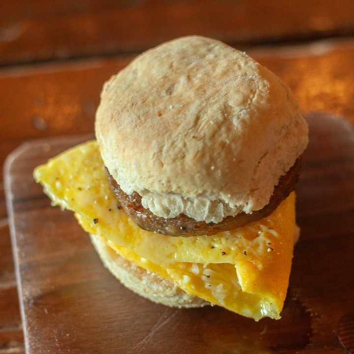 Porter Road Sausage + Egg + Cheese Biscuit