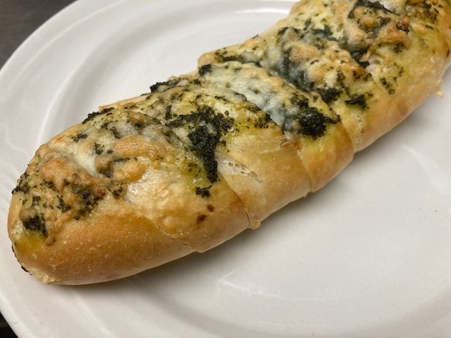 Gorgonzola Pesto Garlic Bread
