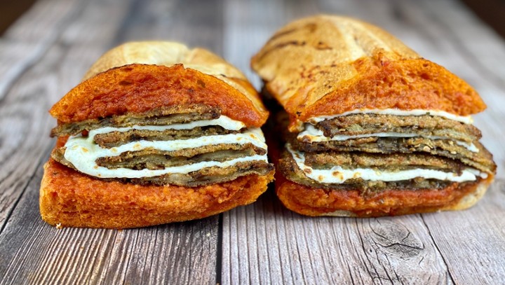 Eggplant Parmigiana Sandwich