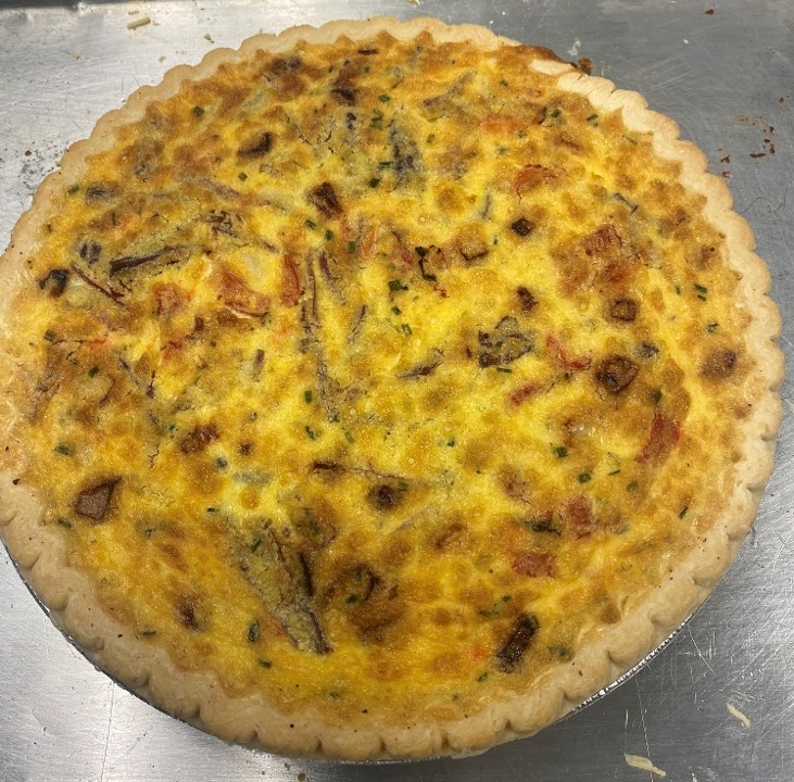Corned Beef/ onions/roasted red peppers Quiche