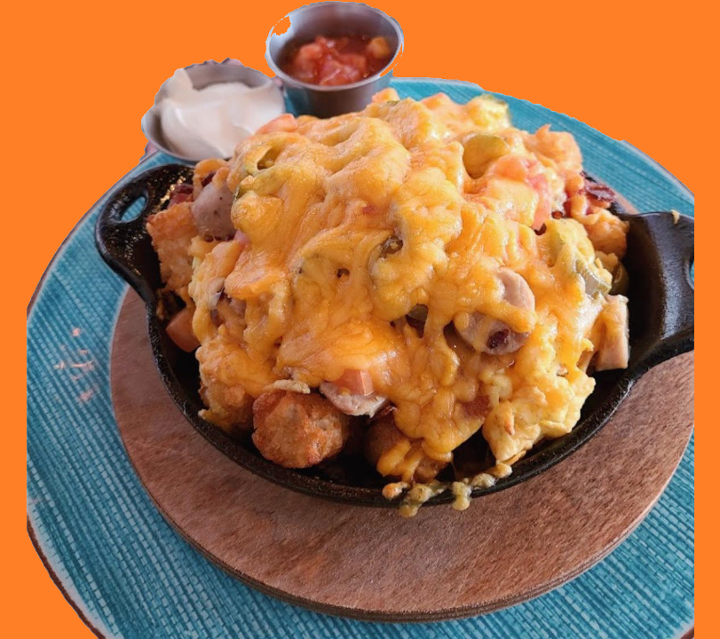 Loaded Breakfast Tot-Chos