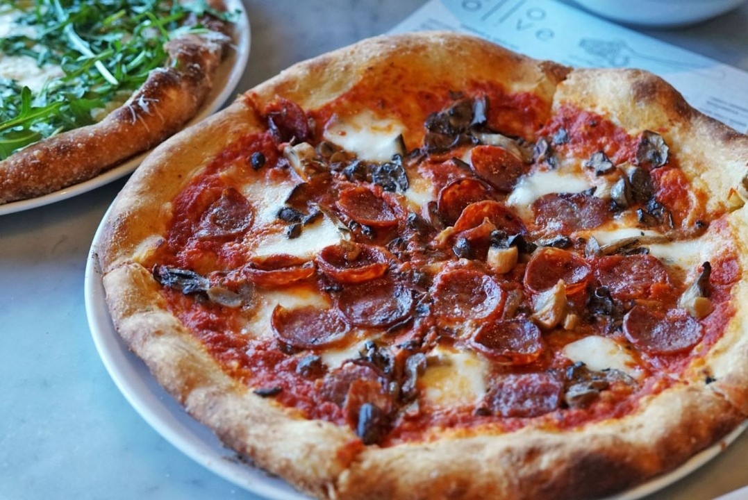 Pepperoni + Mushroom Pizza