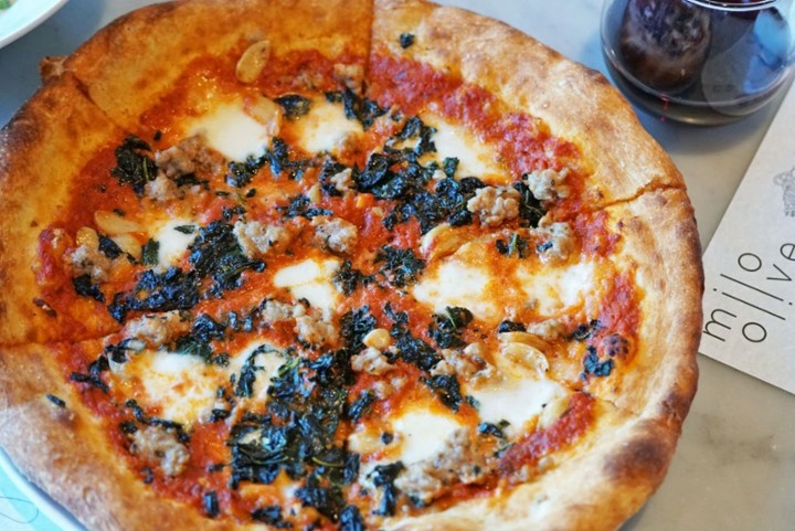 Sausage + Kale Pizza