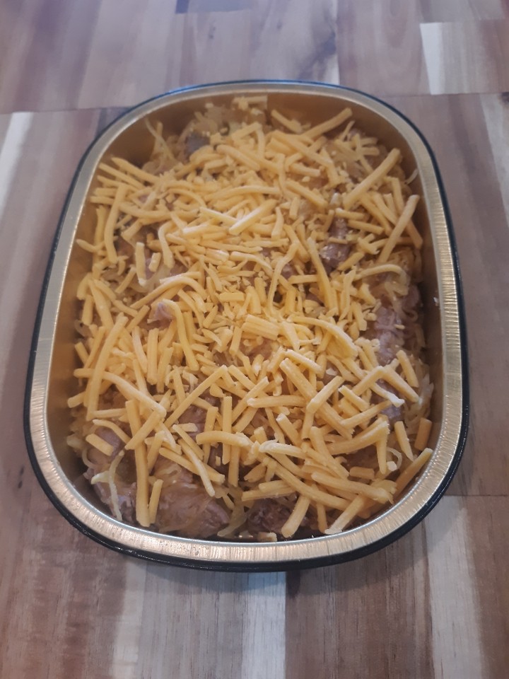 BBQ Beef Spaghetti Squash Casserole - Double