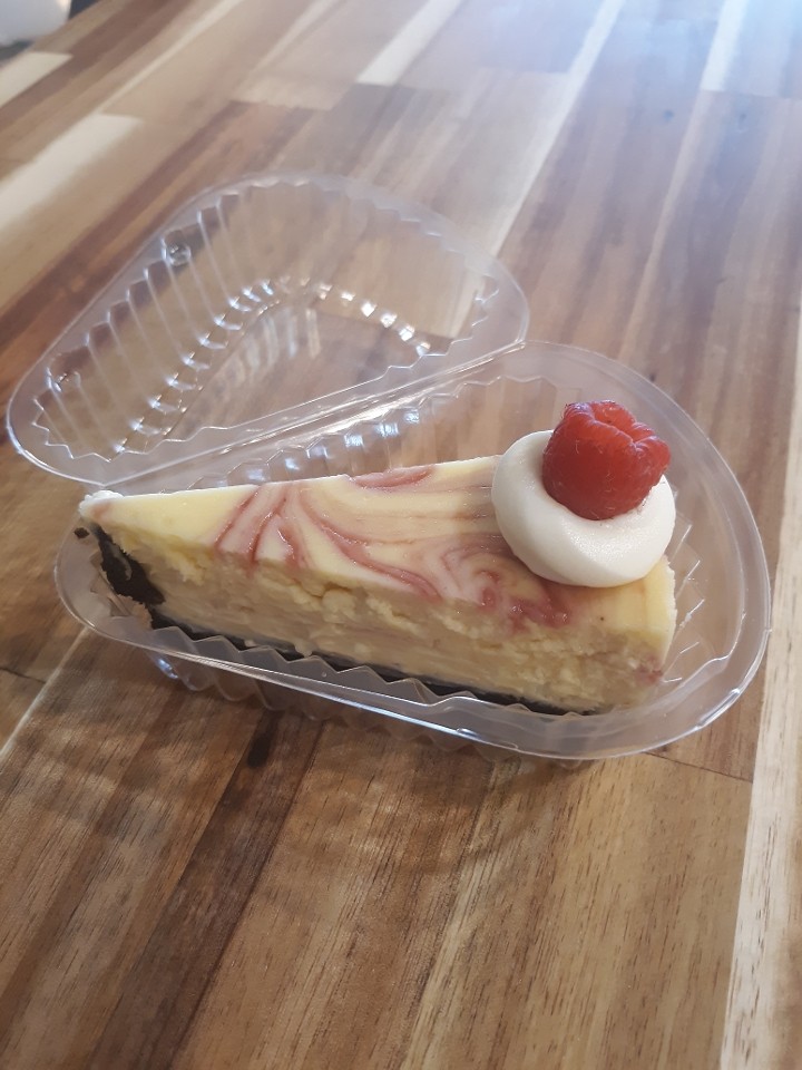 Slice - White Chocolate Raspberry Cheesecake