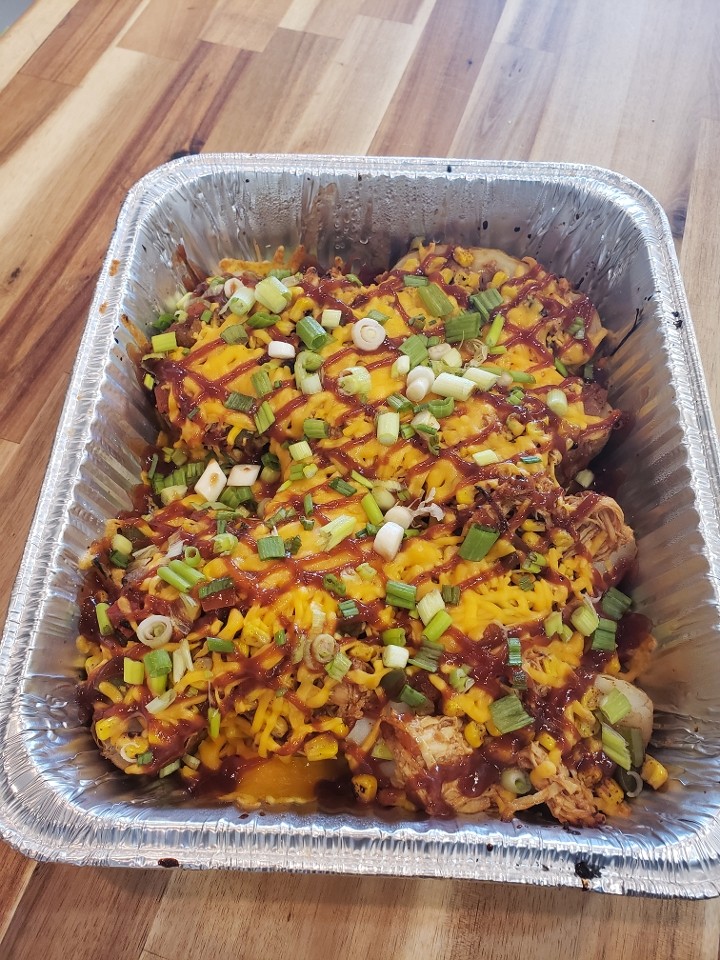 BBQ Chicken Overloaded Baked Potatoes - Family