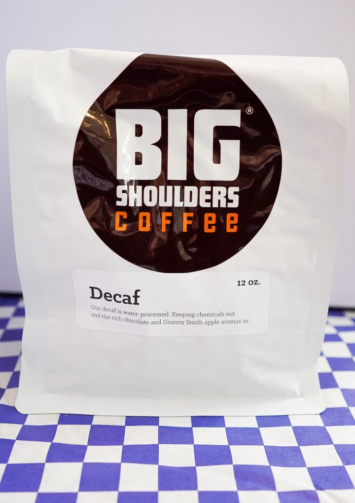 12 oz  Ground Decaf Big Shoulders Coffee