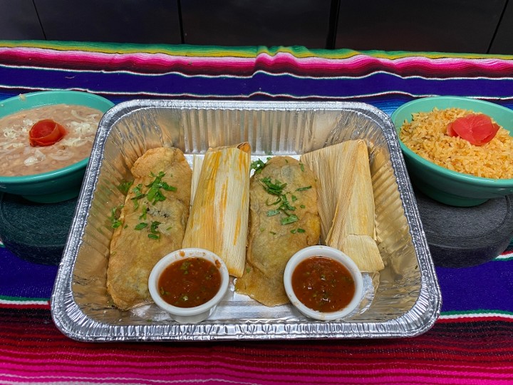 Family Dinner 2 Chile Rellenos/2 Tamales