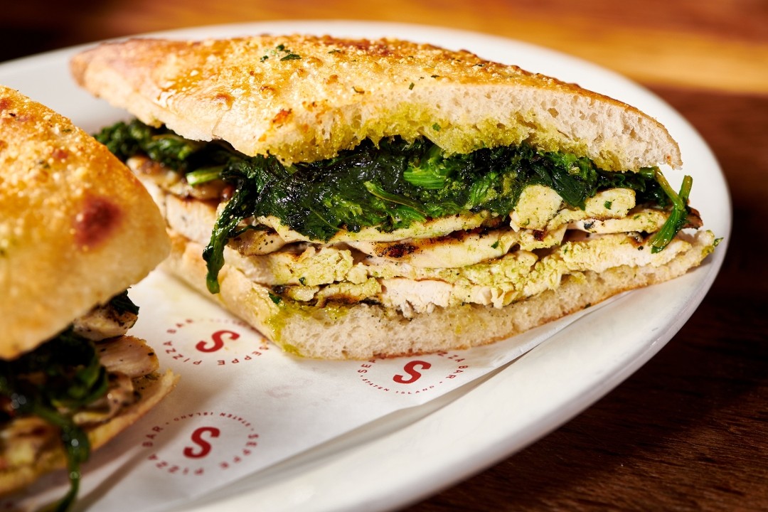 Grilled Chicken & Broccoli Rabe Sandwich