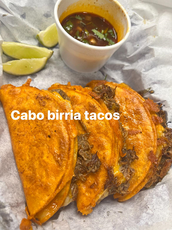 (1) Cabo Birria Tacos (Birria Shredded beef)