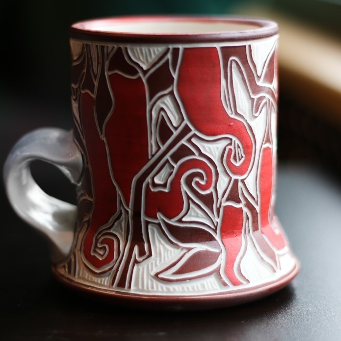 Mug - "Sgraffito", Sarah Anderson Ceramics