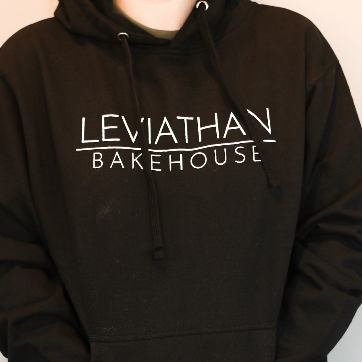 "Leviathan Bakehouse" Text Logo Hoodie [Black]