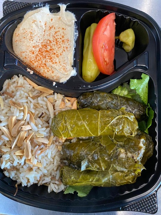 Beef Grape Leaves Lunch