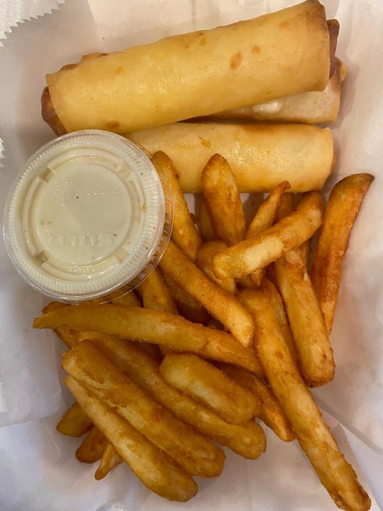 Cheese Sabousek (cheese stickes) with fries