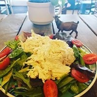 Chicken salad on greens