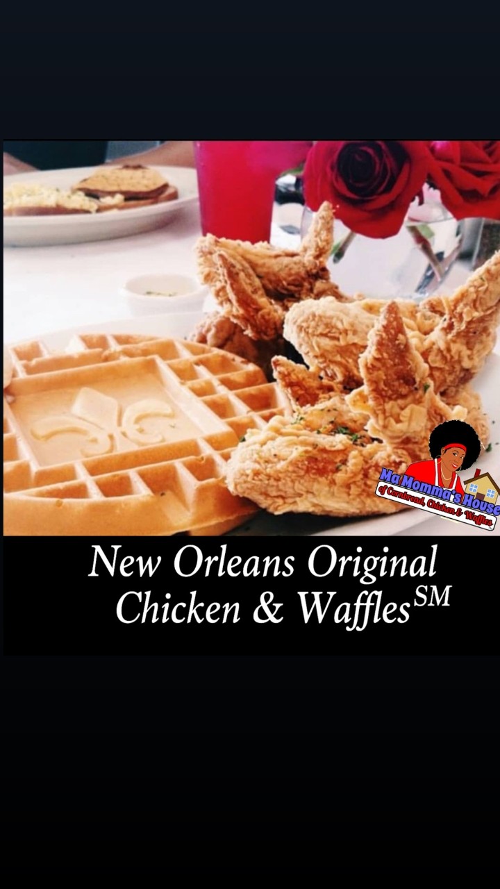 3 Whole Wings & Large Waffle