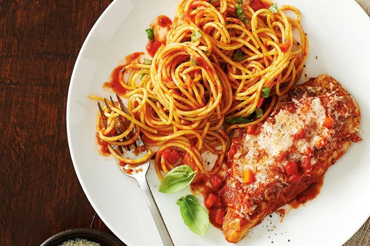 Chicken Parmigiana dinner