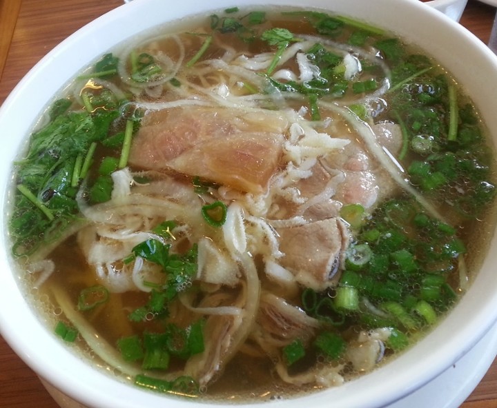 7. Rare Steak and Tendon Noodle Soup /Pho Tai Gan