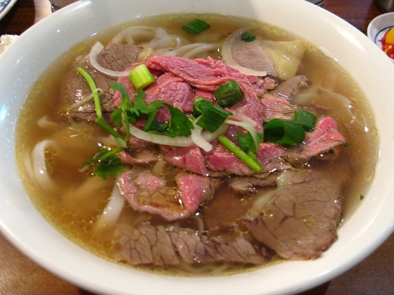 10 .Rare Steak and Brisket Noodle Soup/Pho Tai Chin/
