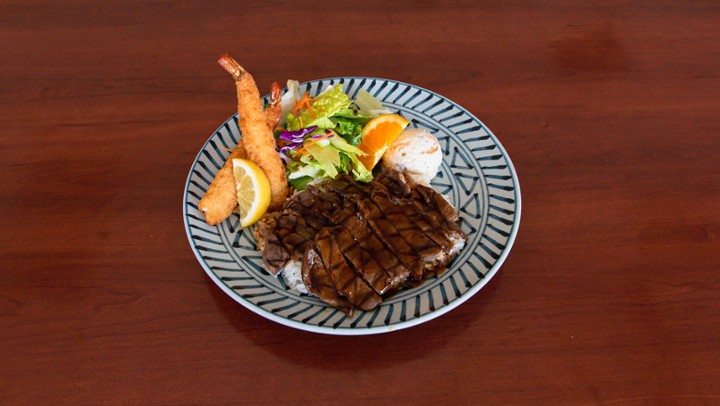 #5 Beef Teri & Fried Shrimp