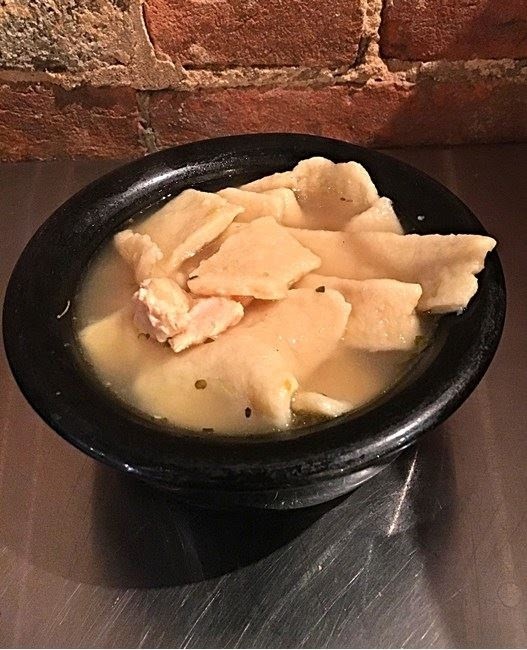 homemade noodles w/ chicken soup