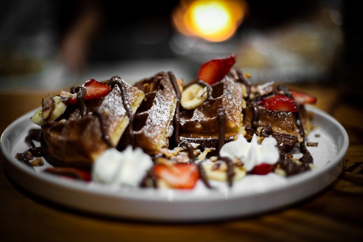 Strawberry Banana Nutella Waffle