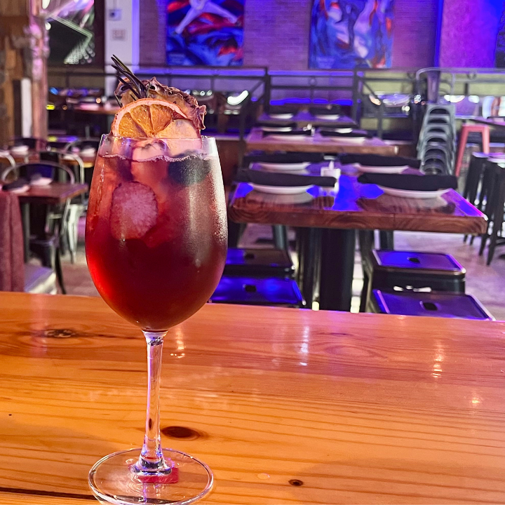Red Sangria Glass